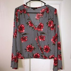 Forever 21 Patterned Wrap Top